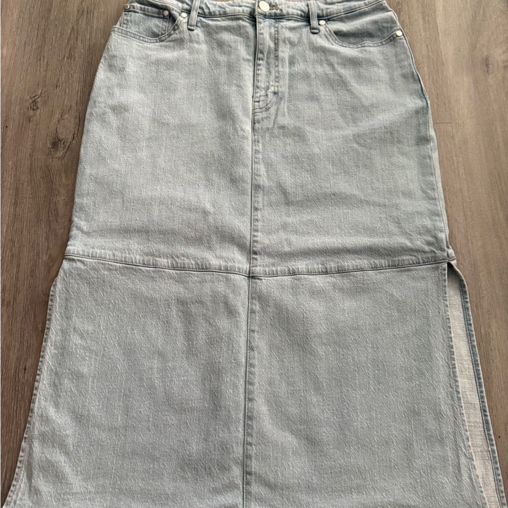 Light Blue Denim Skirt